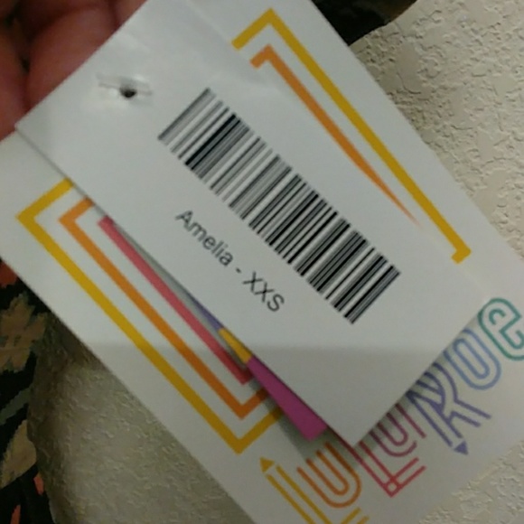 LulaRoe Floral Jacquard Amelia Dress - Picture 6 of 8